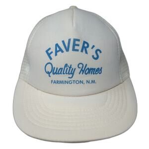 Designer Award Trucker Hat White One Size Faver's Quality Homes Farmington NM
